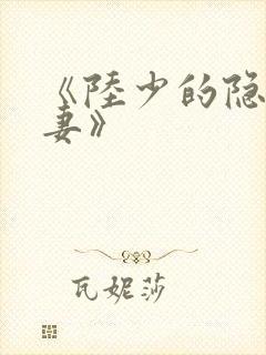 《陆少的隐婚罪妻》