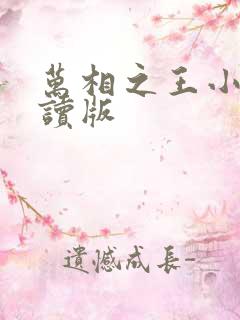 万相之王小说阅读版