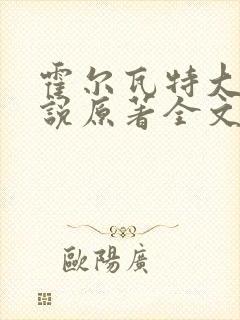 霍尔瓦特大街小说原著全文阅读 霍尔瓦特大街小说原著全文阅读