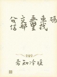 公交乘车码在微信哪里找