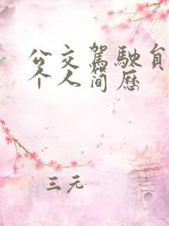 公交驾驶员先进个人简历