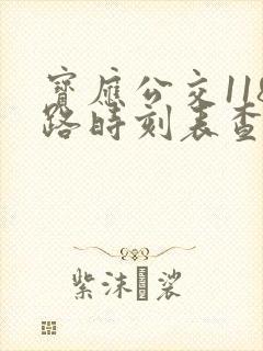 宝应公交118路时刻表查询