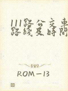 111路公交车路线及时间表