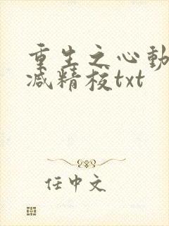 重生之心动无删减精校txt