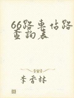 66路车站路线查询表