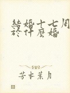 结婚十七周年属于什么婚