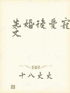 先婚后爱宠文甜文 先婚后爱宠文甜文
