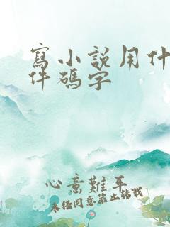 写小说用什么软件码字 写小说用什么软件码字