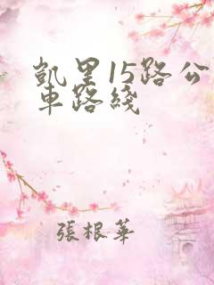 凯里15路公交车路线