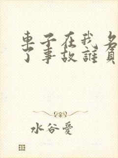 车子在我名下出了事故谁负责