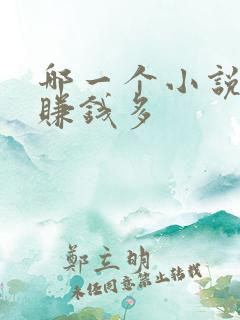 哪一个小说软件赚钱多 哪一个小说软件赚钱多