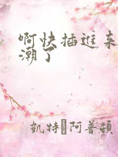 啊快插进来要高潮了