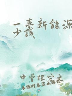 一台新能源车多少钱