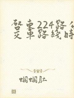 启东224路公交车路线时间表