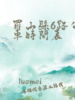 罗山县6路公交车时间表