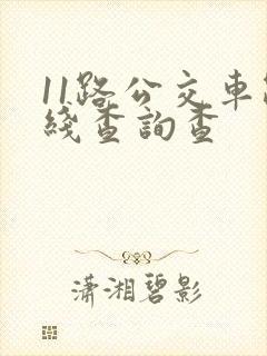 11路公交车路线查询查