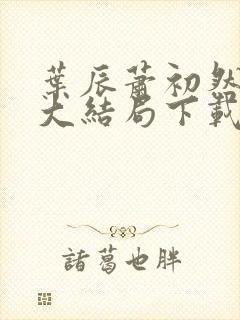 叶辰萧初然完结大结局下载 叶辰萧初然完结大结局下载