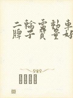 二轮电动车哪个牌子质量好 二轮电动车哪个牌子质量好