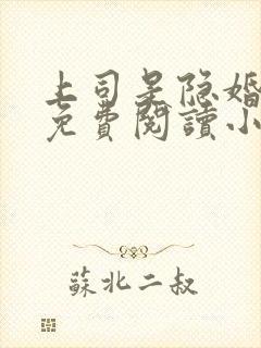 上司是隐婚老公免费阅读小说正版 上司是隐婚老公免费阅读小说正版