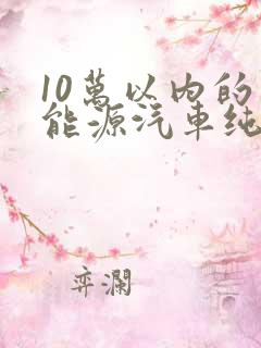 10万以内的新能源汽车纯电