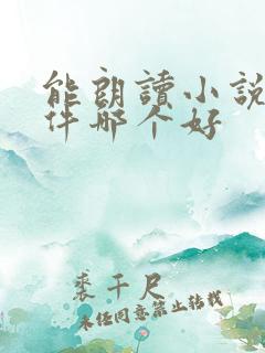 能朗读小说的软件哪个好