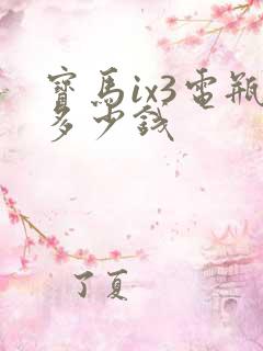 宝马ix3电瓶多少钱