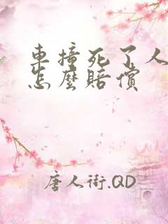 车撞死了人全责怎么赔偿