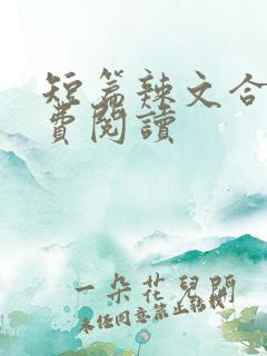 短篇辣文合集免费阅读 短篇辣文合集免费阅读