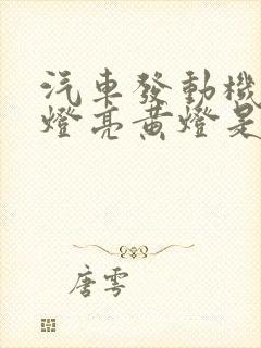 汽车发动机故障灯亮黄灯是什么原因
