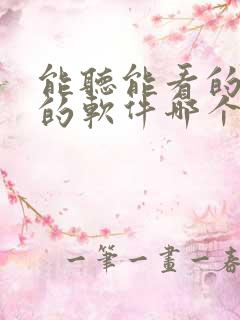 能听能看的小说的软件哪个最好
