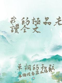 我的极品老婆阅读全文 我的极品老婆阅读全文