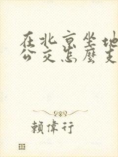 在北京坐地铁和公交怎么支付