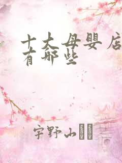 十大母婴店品牌有哪些