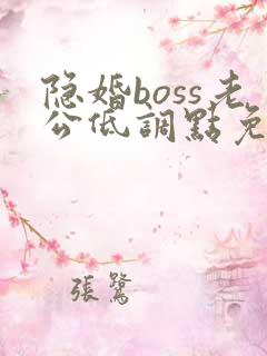 隐婚boss老公低调点免费阅读