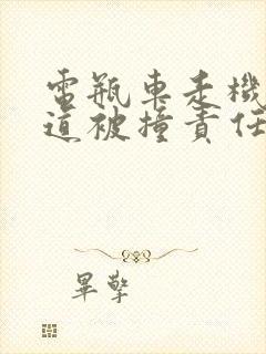 电瓶车走机动车道被撞责任怎么划分