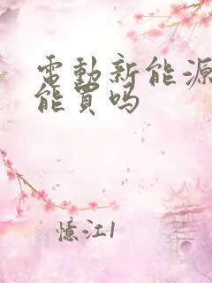 电动新能源汽车能买吗