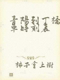 青阳到丁桥公交车时刻表