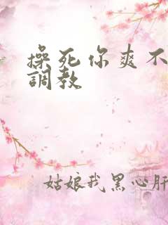 操死你爽不爽h调教