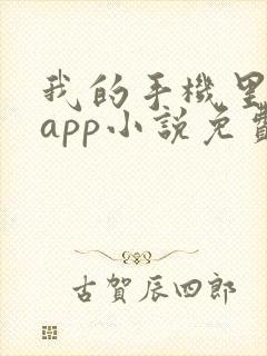 我的手机里全是app小说免费阅读