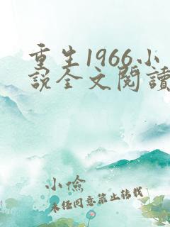 重生1966小说全文阅读无弹窗