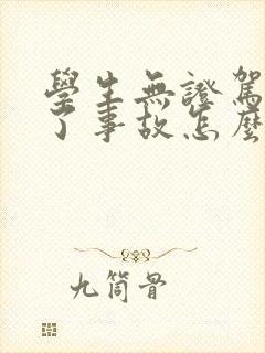 学生无证驾驶出了事故怎么处罚