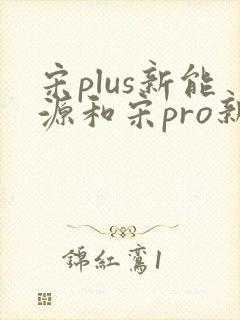 宋plus新能源和宋pro新能源哪个好