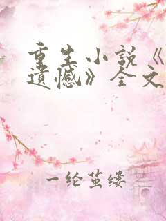 重生小说《圆梦遗憾》全文阅读