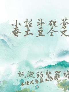 小说斗破苍穹天蚕土豆全文阅读