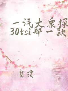 一汽大众探岳330tsi哪一款性价比高 一汽大众探岳330tsi哪一款性价比高