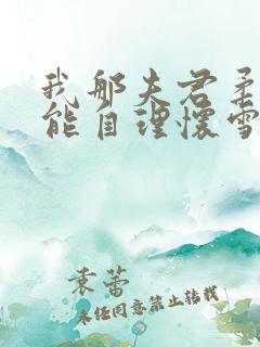 我那夫君柔弱不能自理怀雪