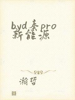 byd秦pro新能源