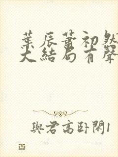 叶辰萧初然小说大结局有声小说 叶辰萧初然小说大结局有声小说