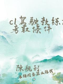 c1驾驶教练证考取条件
