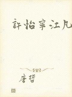 许怡宁江凡小说